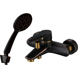 Смеситель для ванны ПРОФСАН Steel Black ПСМ-301-1 из нержавеющей стали, чёрная бронза