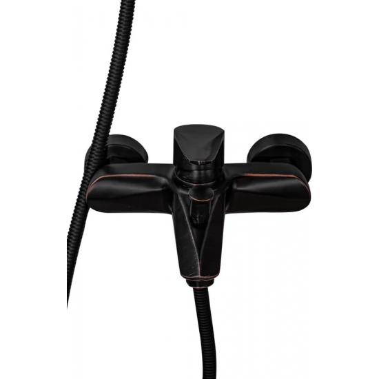 Смеситель для ванны ПРОФСАН Steel Black ПСМ-301-1 из нержавеющей стали, чёрная бронза