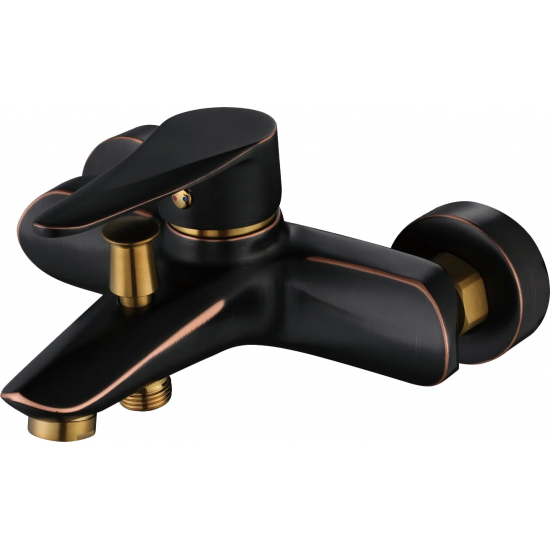 Смеситель для ванны ПРОФСАН Steel Black ПСМ-301-1 из нержавеющей стали, чёрная бронза