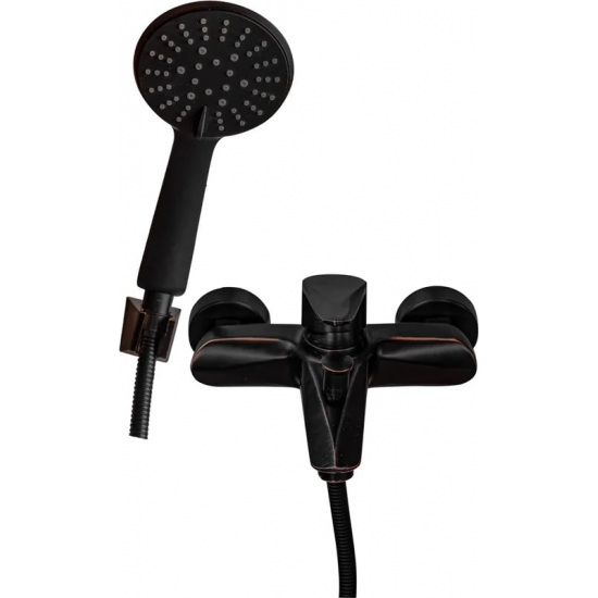 Смеситель для ванны ПРОФСАН Steel Black ПСМ-301-1 из нержавеющей стали, чёрная бронза