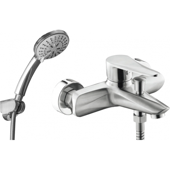 Смеситель для ванны ПРОФСАН Steel ПСМ-300-1 из нержавеющей стали