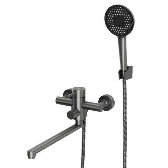 Смеситель для ванны RUSH Melos SUS1101-51Grey из нержавеющей стали, графит