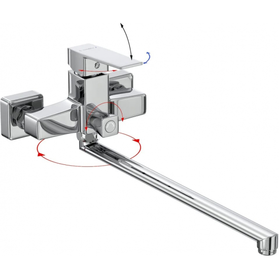 Смеситель для ванны TOKITO Akari TOK-AKA-1015 хром