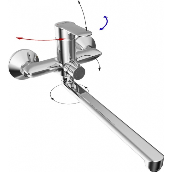 Смеситель для ванны TOKITO Kanda TOK-KAN-1015 хром