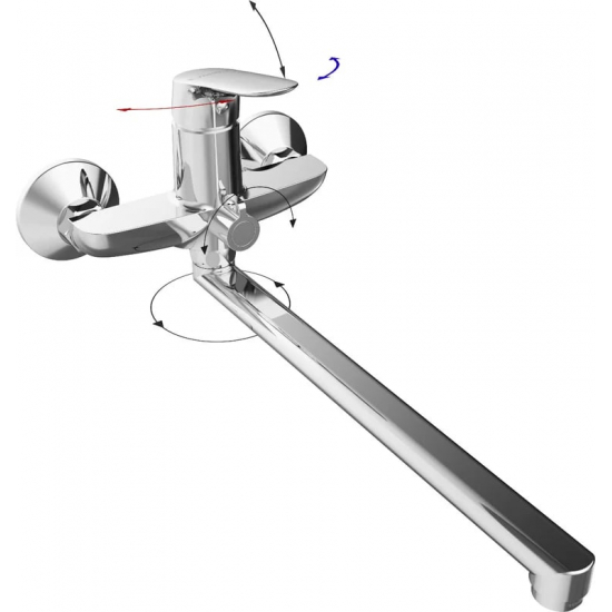 Смеситель для ванны TOKITO Takase TOK-TAK-1015 хром