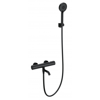 Смеситель для ванны WONZON & WOGHAND Inn 2, WW-A2006-A1-MB с термостатом, матовый чёрный