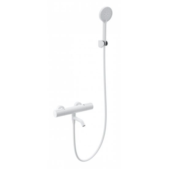 Смеситель для ванны WONZON & WOGHAND Inn 2, WW-A2006-A1-MW с термостатом, матовый белый