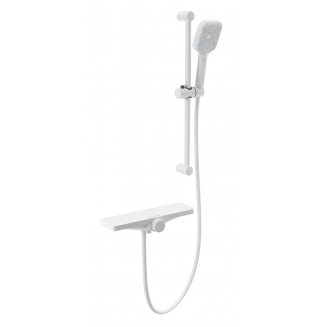 Смеситель для ванны WONZON & WOGHAND Onix WW-B2551-A-MW с термостатом, матовый белый