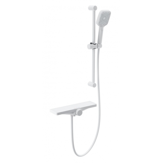 Смеситель для ванны WONZON & WOGHAND Onix WW-B2551-A-MW с термостатом, матовый белый