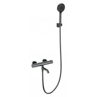 Смеситель для ванны WONZON & WOGHAND WW-B3029-A1-BGG с термостатом, тёмный графит