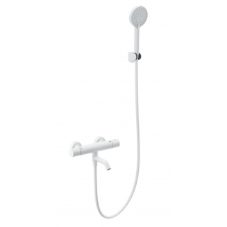 Смеситель для ванны WONZON & WOGHAND WW-B3029-A1-MW с термостатом, матовый белый