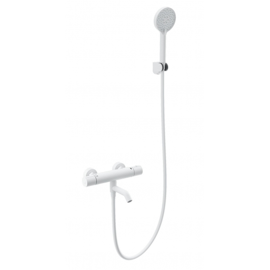 Смеситель для ванны WONZON & WOGHAND WW-B3029-A1-MW с термостатом, матовый белый