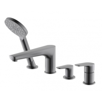 Смеситель на борт ванны AQUATEK Бетта AQ1148BGM на 4 отверстия, оружейная сталь