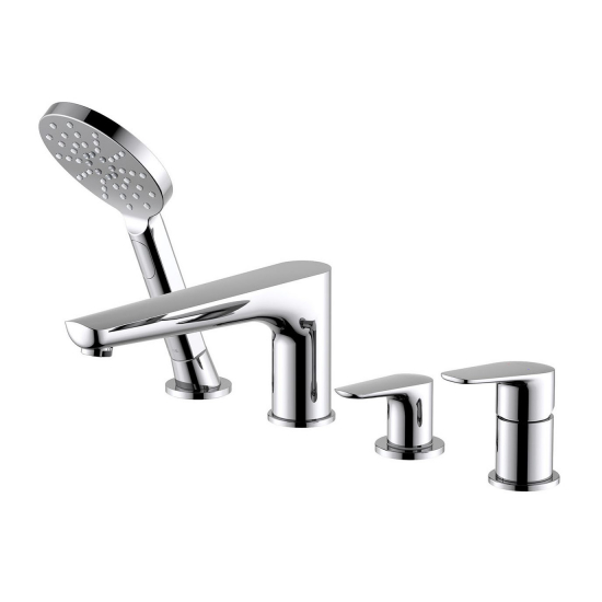 Смеситель на борт ванны AQUATEK Бетта AQ1148CR на 4 отверстия, хром