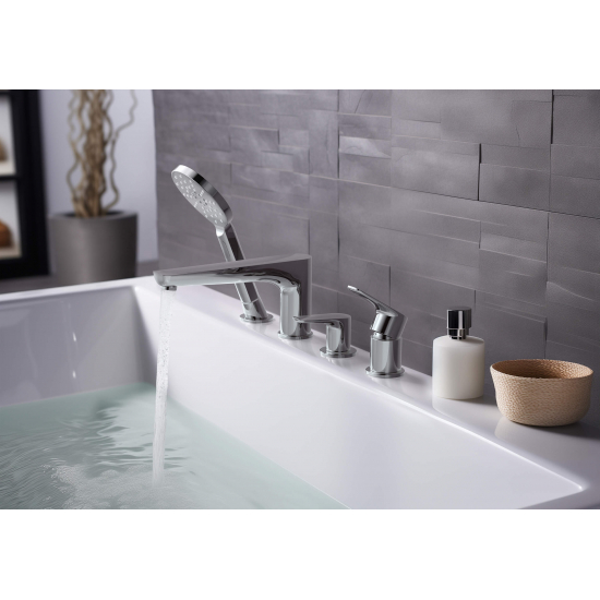 Смеситель на борт ванны AQUATEK Бетта AQ1148CR на 4 отверстия, хром