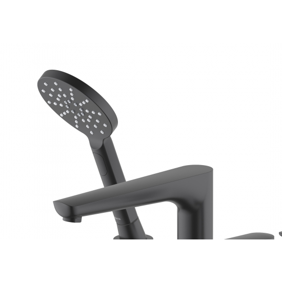 Смеситель на борт ванны AQUATEK Бетта AQ1148MB на 4 отверстия, матовый чёрный