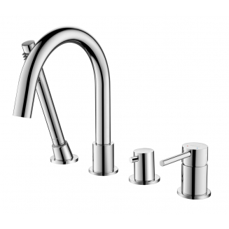 Смеситель на борт ванны AQUATEK Европа AQ1348CR на 4 отверстия, хром