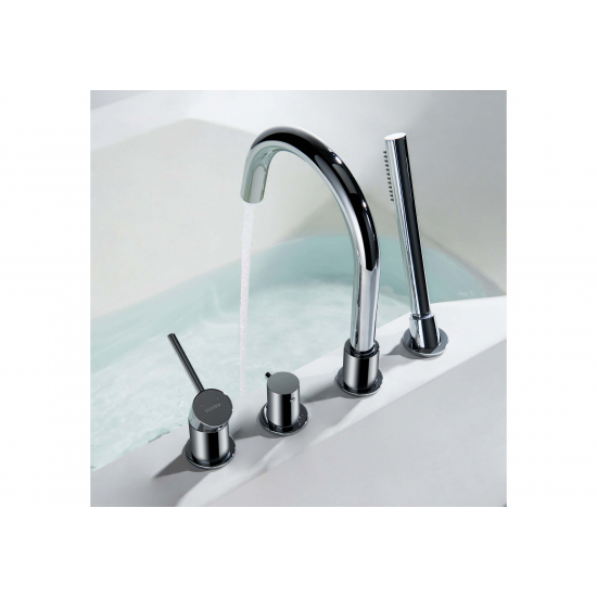 Смеситель на борт ванны AQUATEK Европа AQ1348CR на 4 отверстия, хром