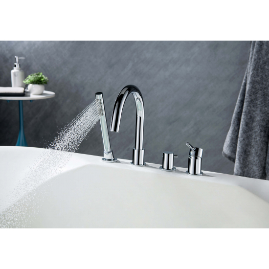 Смеситель на борт ванны AQUATEK Европа AQ1348CR на 4 отверстия, хром