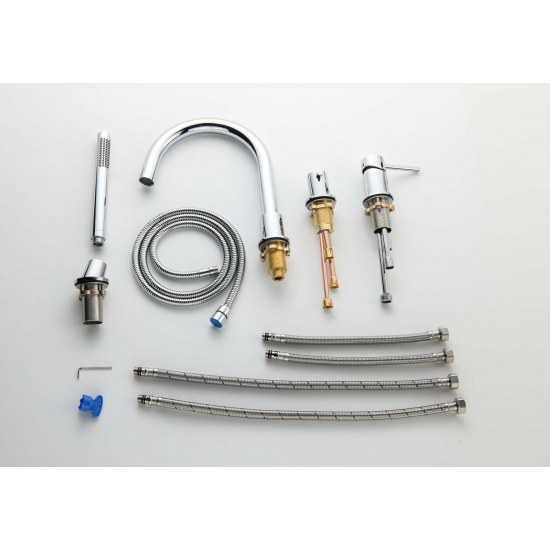 Смеситель на борт ванны AQUATEK Европа AQ1348CR на 4 отверстия, хром