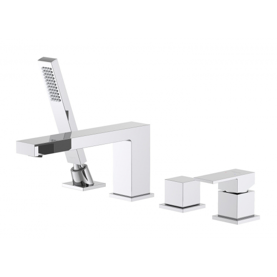 Смеситель на борт ванны AQUATEK Либра AQ1648CR на 4 отверстия, хром