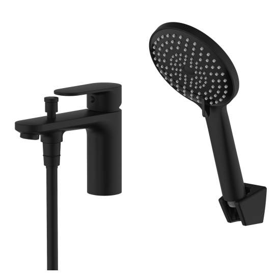 Смеситель на борт ванны AQUATEK Ника AQ1844MB чёрный матовый