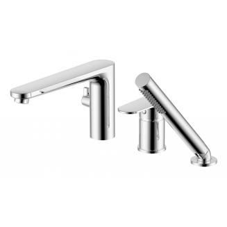 Смеситель на борт ванны AQUATEK Ника AQ1848CR на 3 отверстия, хром