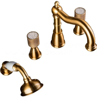 Смеситель на борт ванны BOHEME Royal Cristal 391 бронза