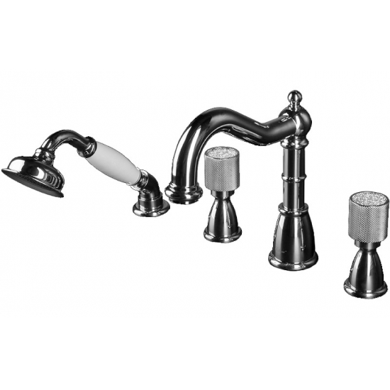 Смеситель на борт ванны BOHEME Royal Cristal 396 хром