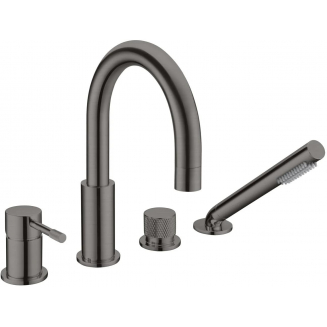 Смеситель на борт ванны BOHEME Uno 460-GM оружейная сталь