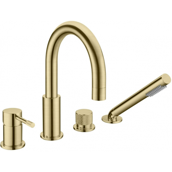 Смеситель на борт ванны BOHEME Uno 460-MG золото матовое