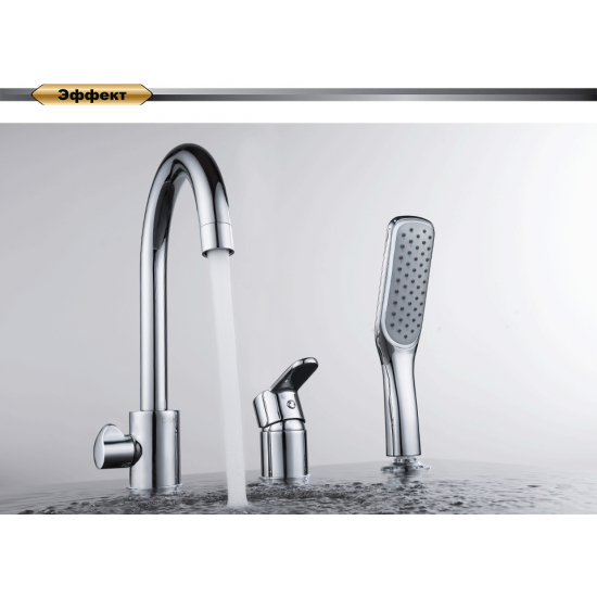 Смеситель на борт ванны D&K Rhein Marx DA1394901 на 3 отверстия