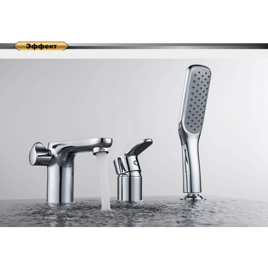 Смеситель на борт ванны D&K Rhein Marx DA1394941 на 3 отверстия