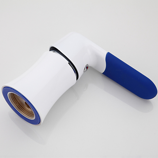 Смеситель на борт ванны FRAP H34 F1134 на 3 отверстия хром/белый