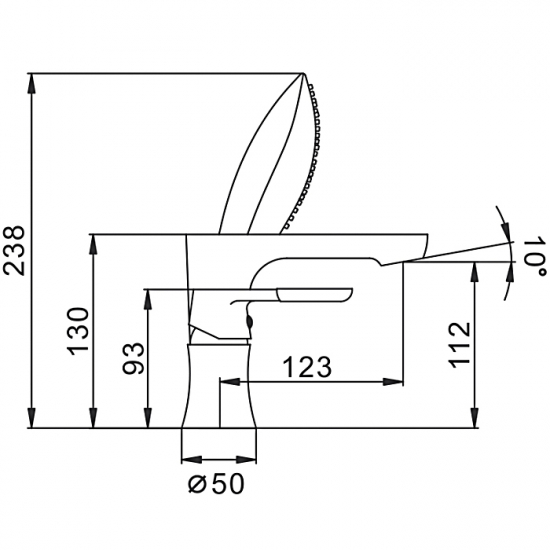 Смеситель на борт ванны FRAP H34 F1134 на 3 отверстия хром/белый