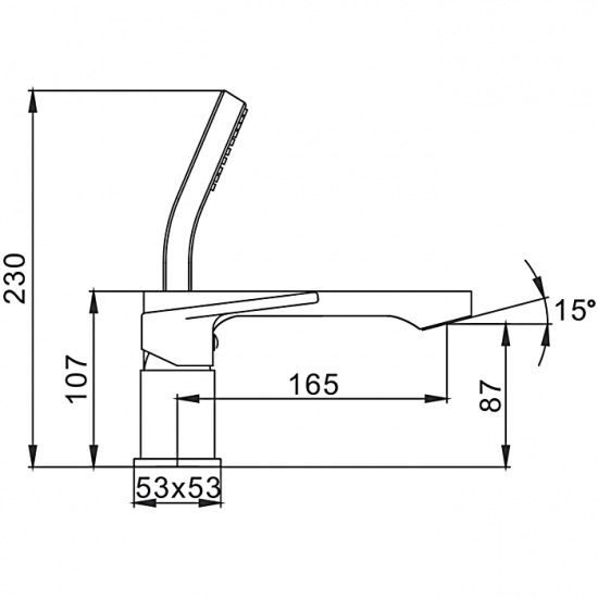 Смеситель на борт ванны FRAP H46 F1146 на 3 отверстия