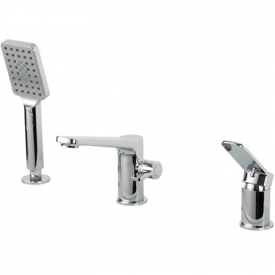 Смеситель на борт ванны FRAP H61 F1161 на 3 отверстия 