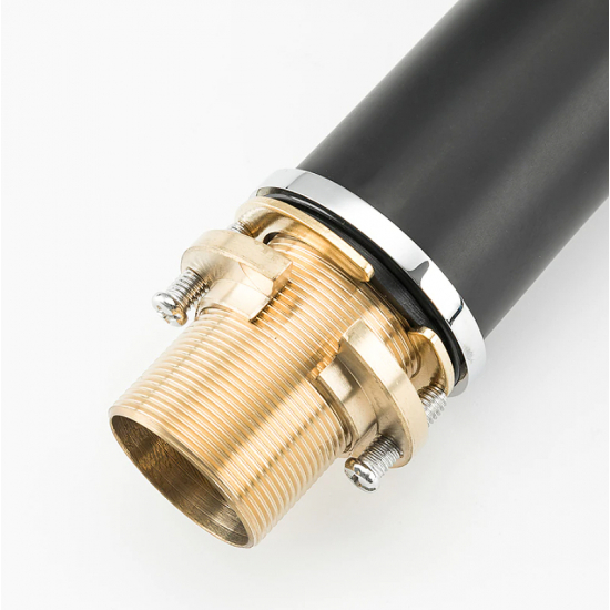 Смеситель на борт ванны GAPPO G03-6 G1103-6 на 3 отверстия, чёрный/хром