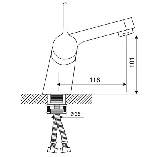 Смеситель на борт ванны GAPPO G04 G1204 на 1 отверстие, хром