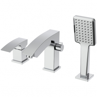 Смеситель на борт ванны GAPPO G07 G1107 на 3 отверстия, хром