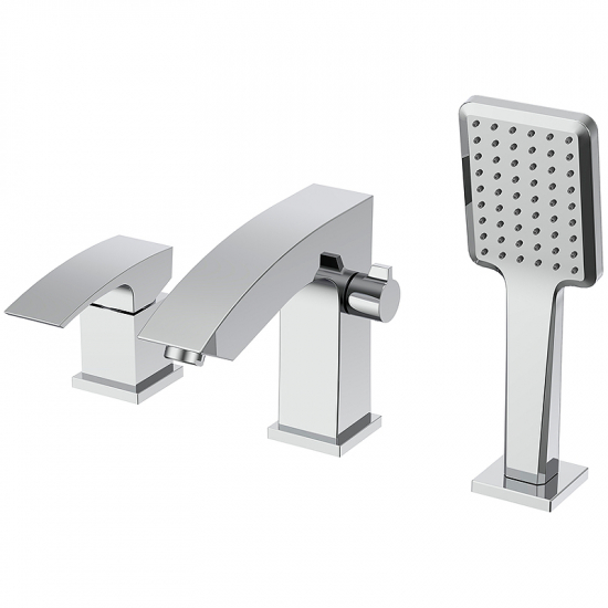 Смеситель на борт ванны GAPPO G07 G1107 на 3 отверстия, хром