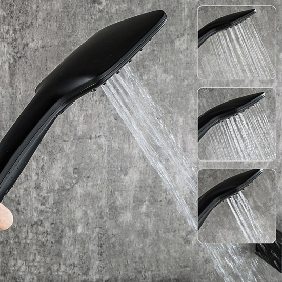 Смеситель на борт ванны GAPPO G17-6 G1117-6 на 3 отверстия, чёрный