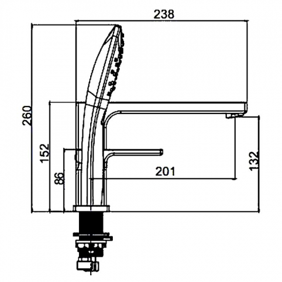 Смеситель на борт ванны GAPPO G17-6 G1117-6 на 3 отверстия, чёрный