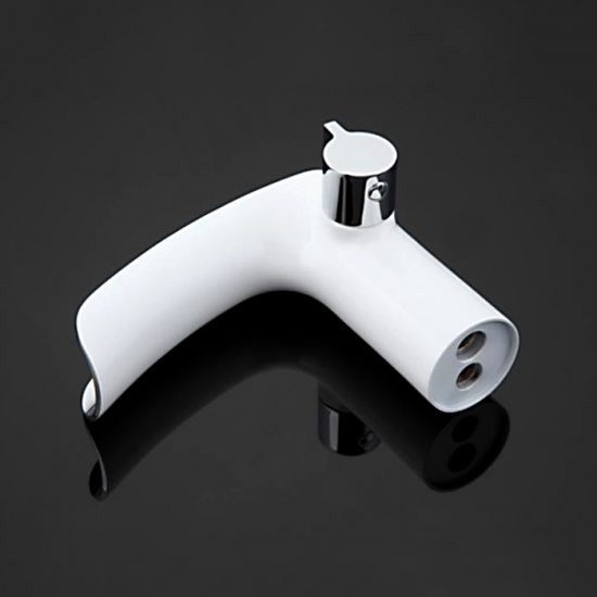 Смеситель на борт ванны GAPPO G48 G1148-8 на 3 отверстия, хром/белый