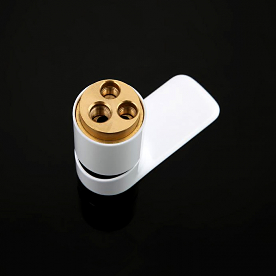 Смеситель на борт ванны GAPPO G48 G1148-8 на 3 отверстия, хром/белый