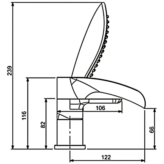 Смеситель на борт ванны GAPPO G48 G1148-8 на 3 отверстия, хром/белый