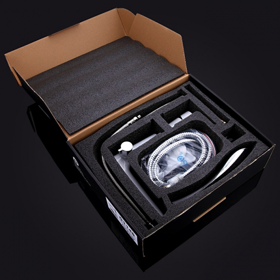 Смеситель на борт ванны GAPPO G48 G1148 на 3 отверстия, хром/белый