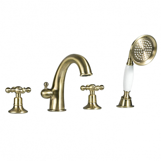 Смеситель на борт ванны GAPPO G89-4 G1189-4 на 4 отверстия, бронза