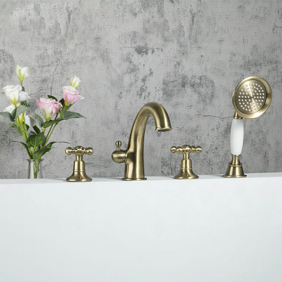 Смеситель на борт ванны GAPPO G89-4 G1189-4 на 4 отверстия, бронза