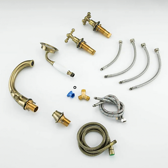 Смеситель на борт ванны GAPPO G89-4 G1189-4 на 4 отверстия, бронза